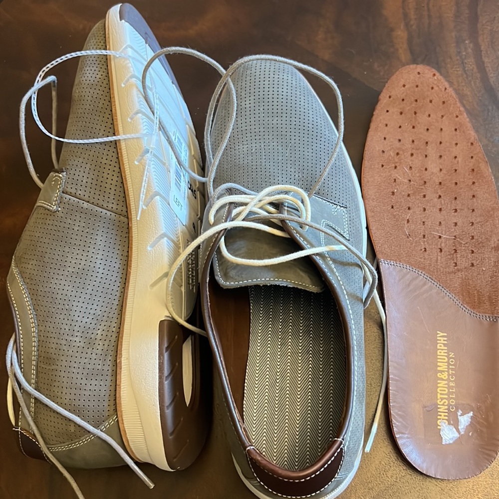 Johnston & Murphy Collection Men's Vaughn Perforated Plain Toe Oxfords - Picture 10 of 12